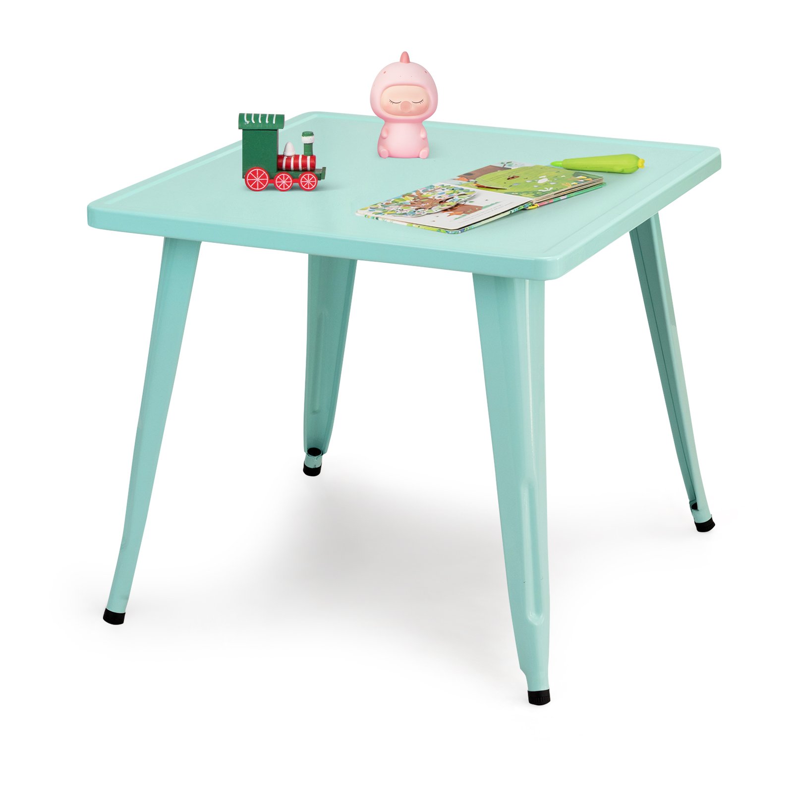 Kids Metal SquareTable With Round Corner-Blue