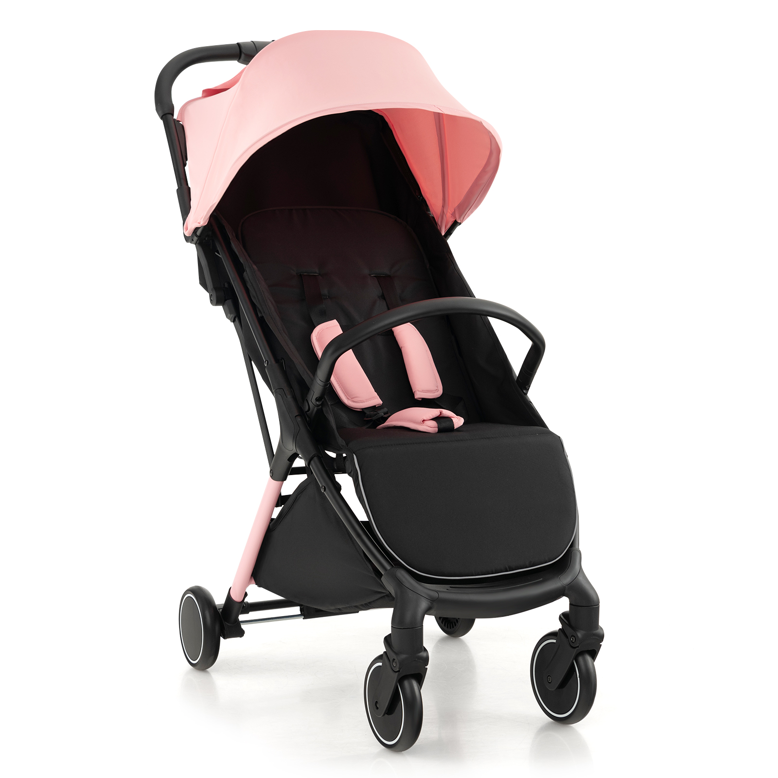 Lightweight Baby Stroller with Detachable Seat Cover-Pink