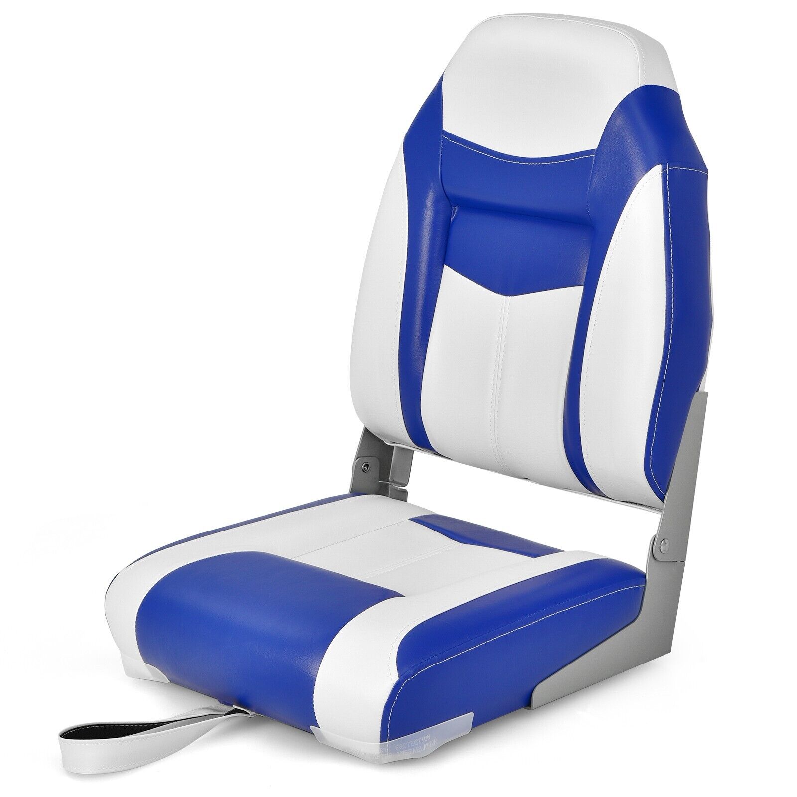 High Back Boat Seat with High-density Sponge Cushion-Blue