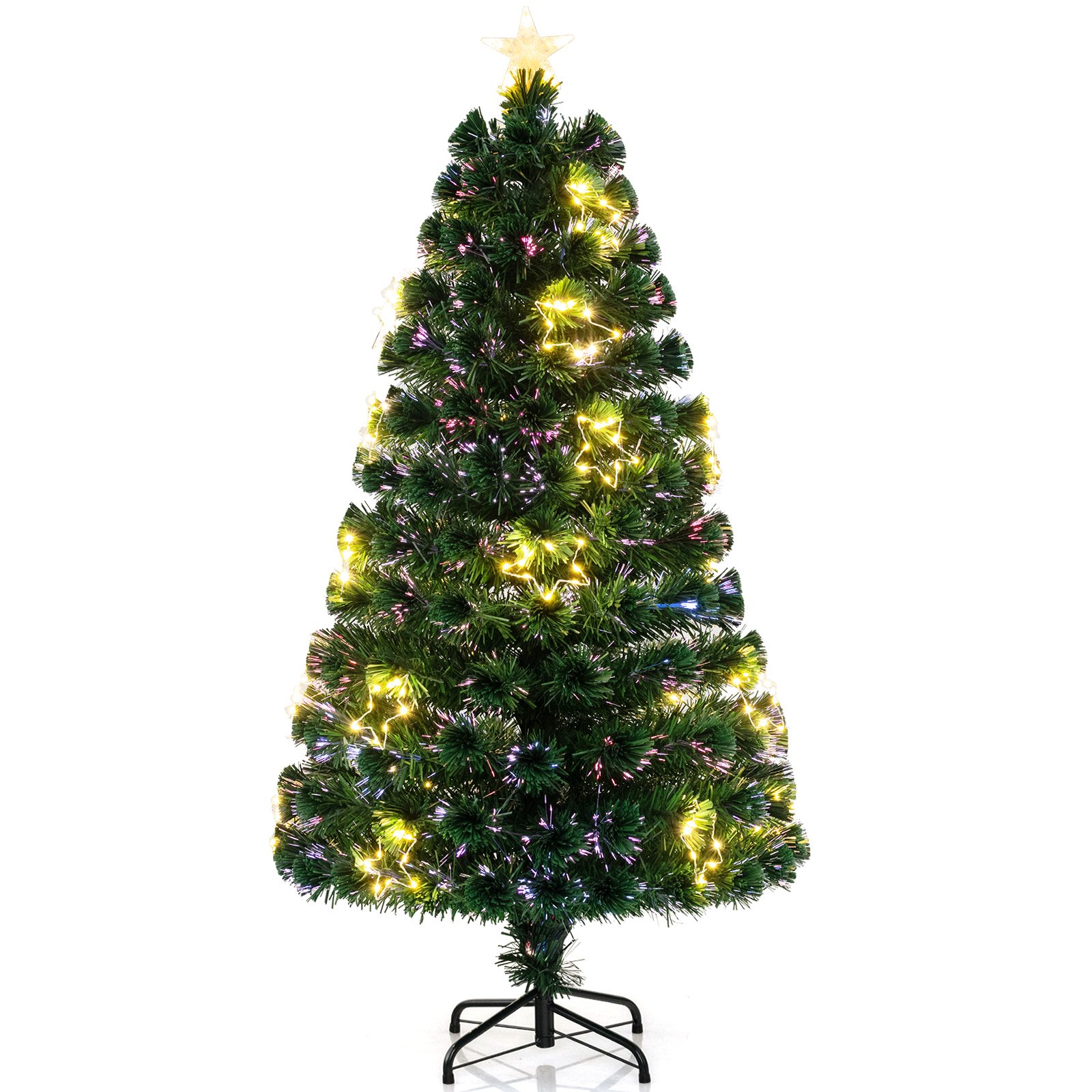 Optical Fiber Christmas Tree Pre-Lit Artificial Xmas Tree-1.5M