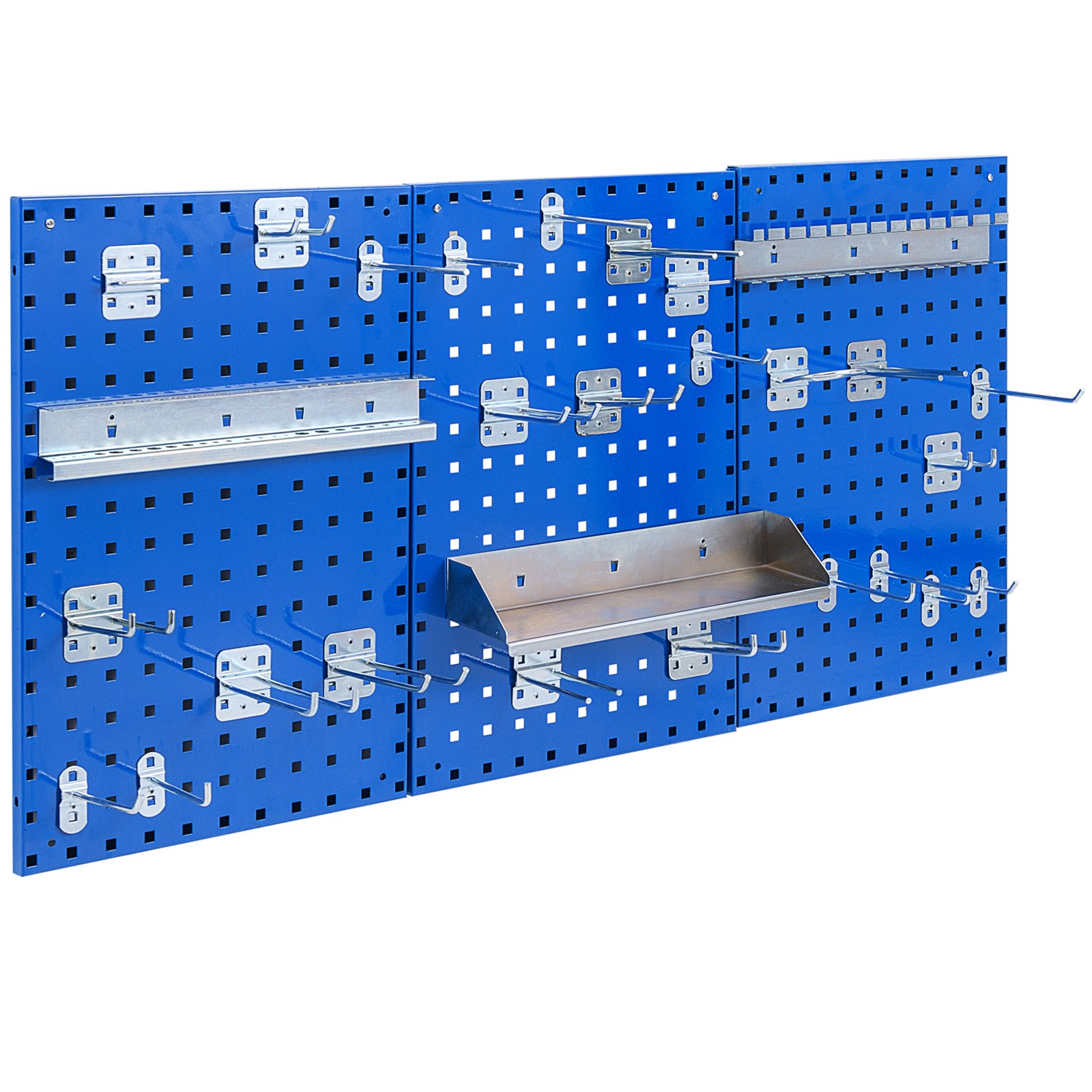 Wall-Mounted Pegboard Tool Organizing Kit with 28 PCS Hanging Accessories-Navy