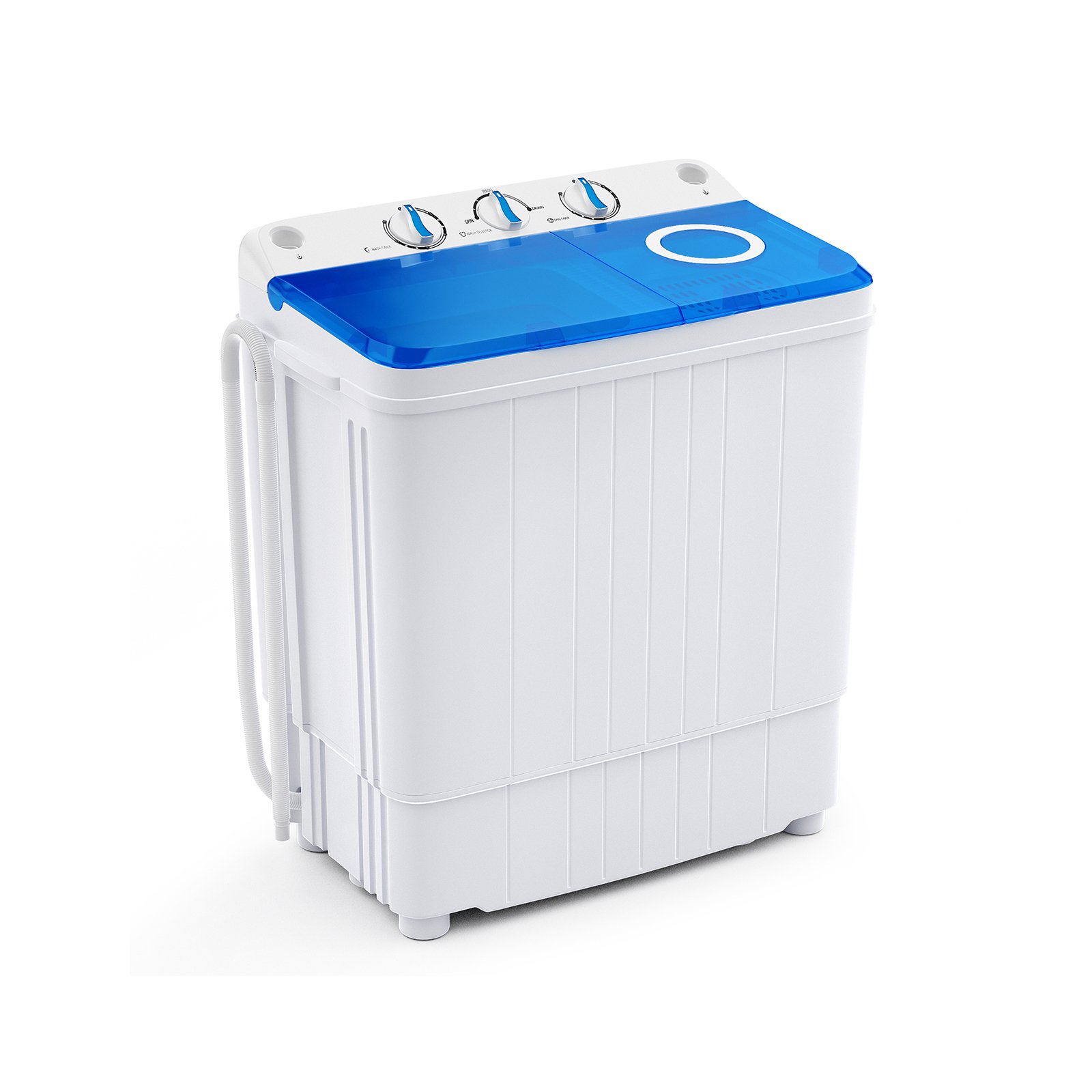 4.5 kg Portable Washing Machine Twin Tub Laundry Washer with Drain Pump-Blue