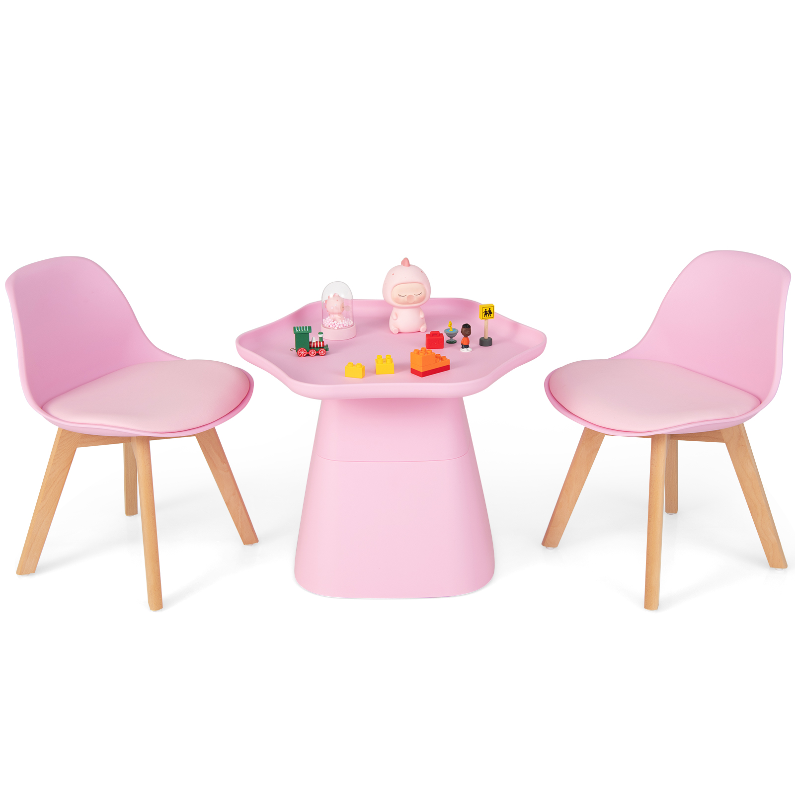 Padded Seat and Concave Tabletop-Pink