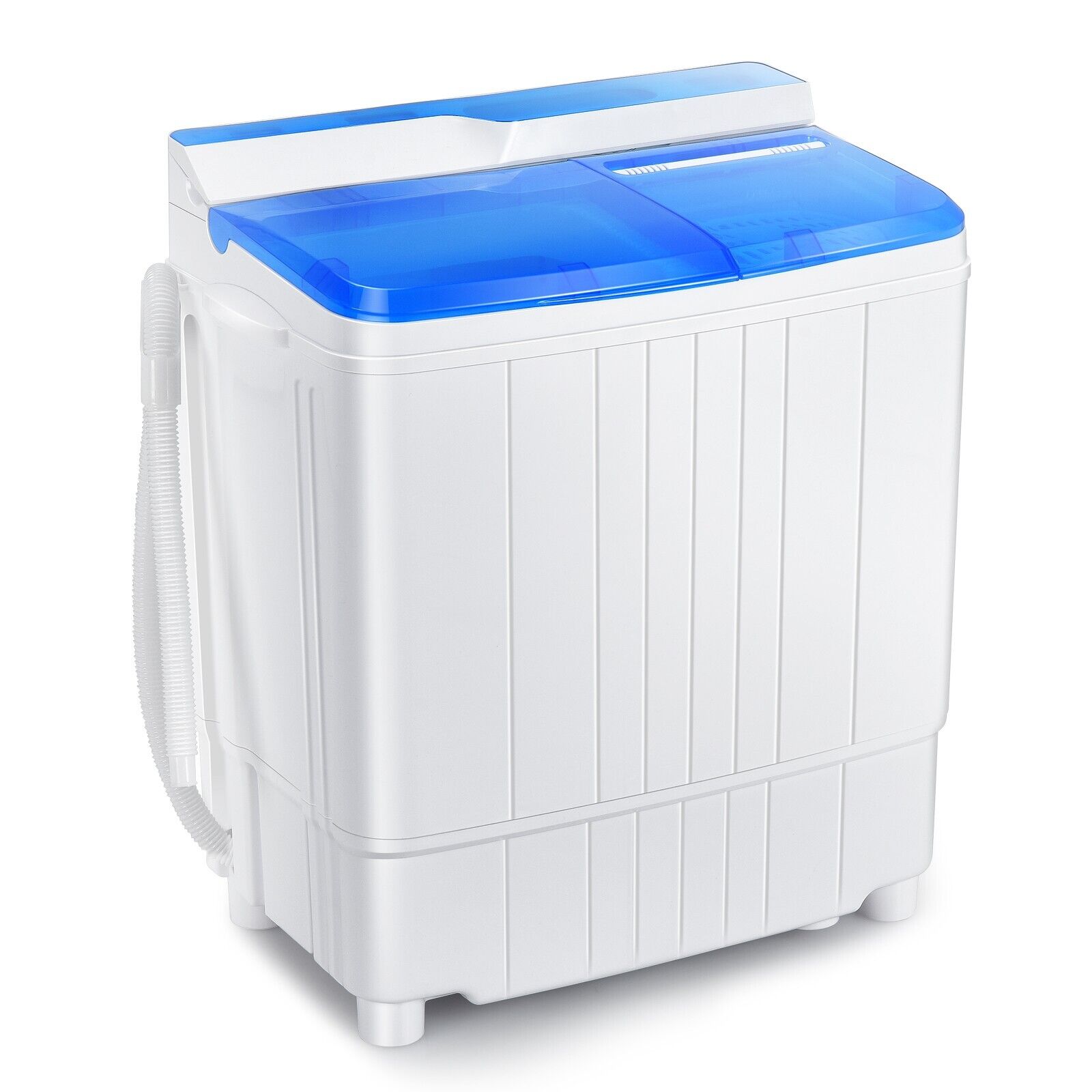 Portable Twin Tub Wash Machine with Timing Function-Blue