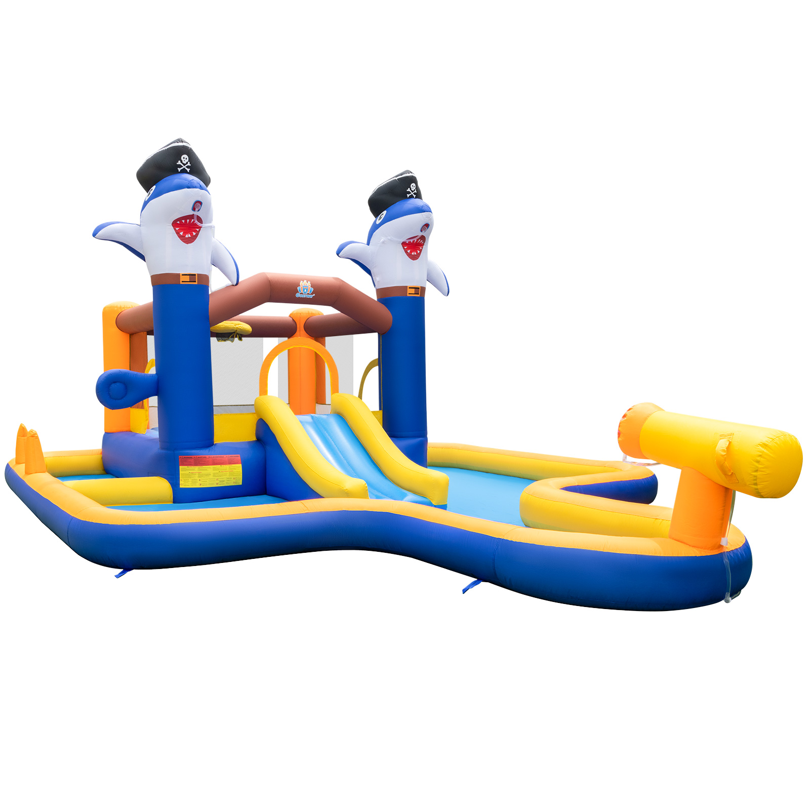 7-In-1 Water Slide Park with Splash Pool