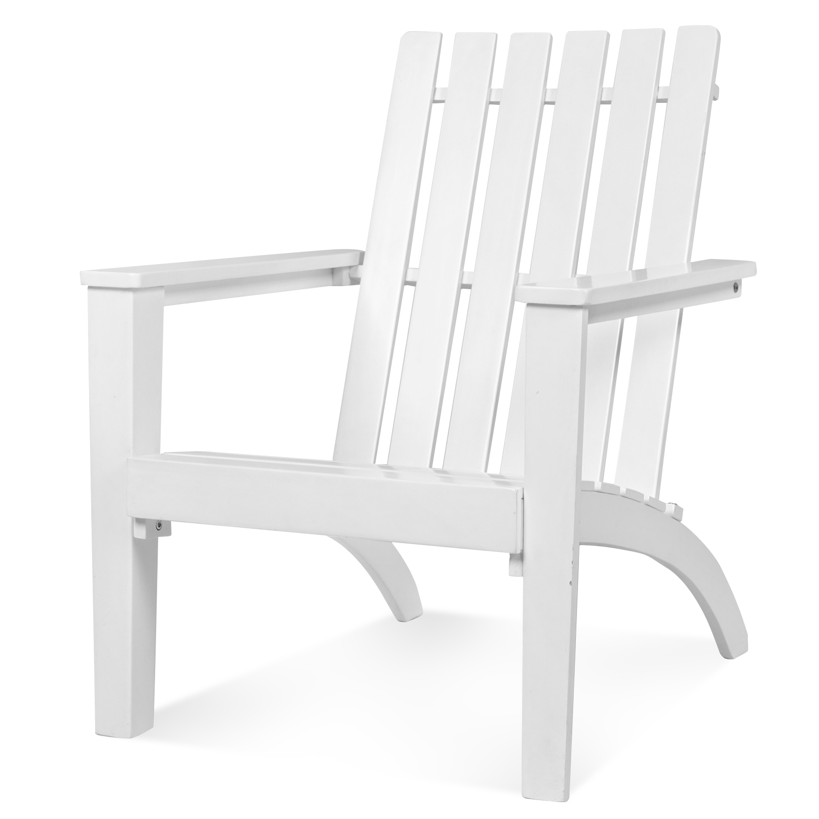 Wood Adirondack Chair with Solid Acacia Wood and 160KG Weight Capacity-White