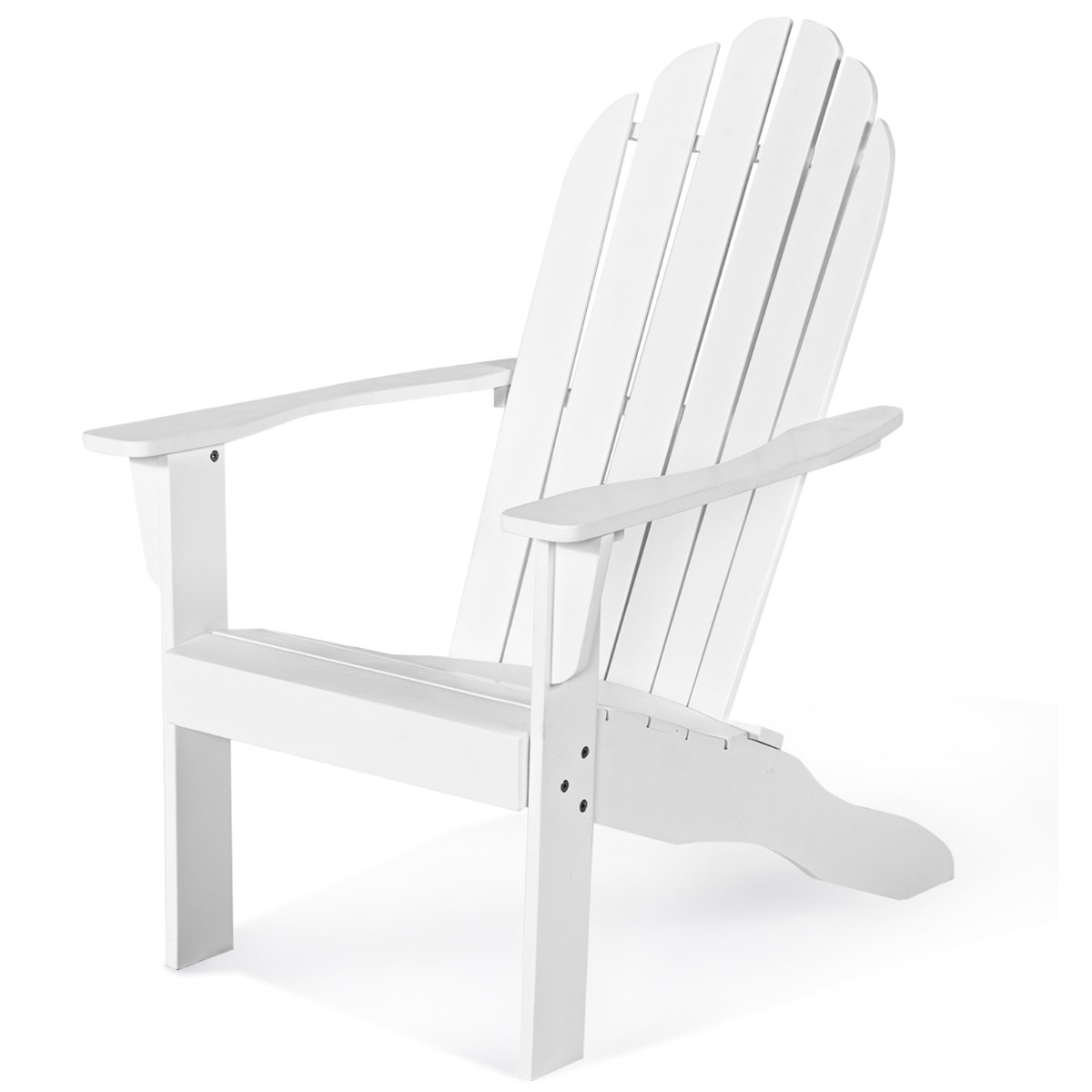 Acacia Wood Adirondack Lounger Chair with Slatted Seating