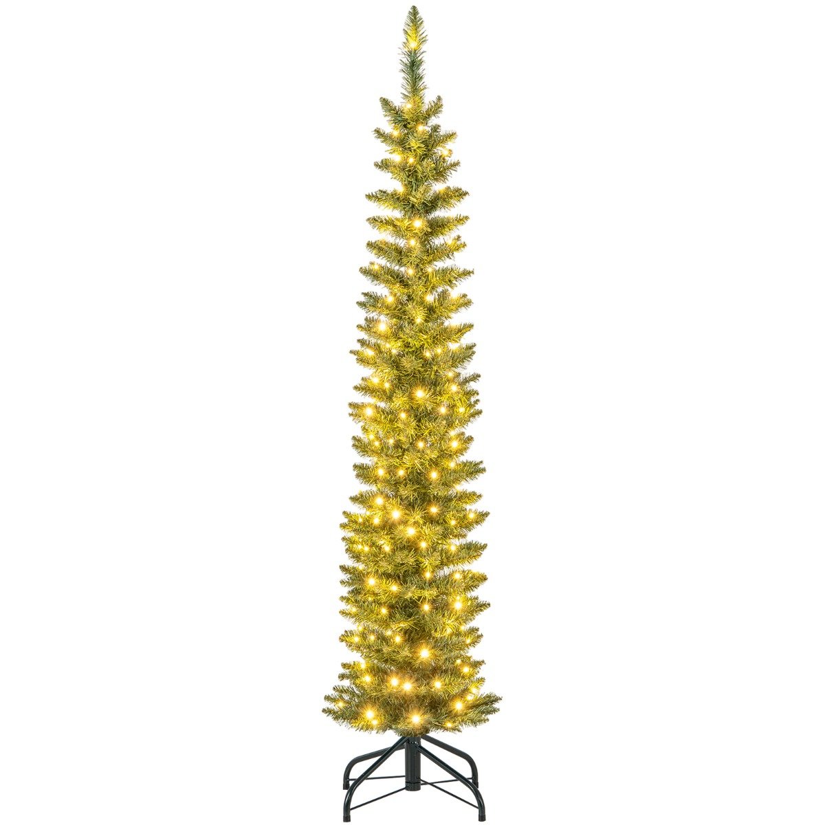 Pre-Lit Christmas Tree with Branch Tips and Warm White LED Lights-5FT