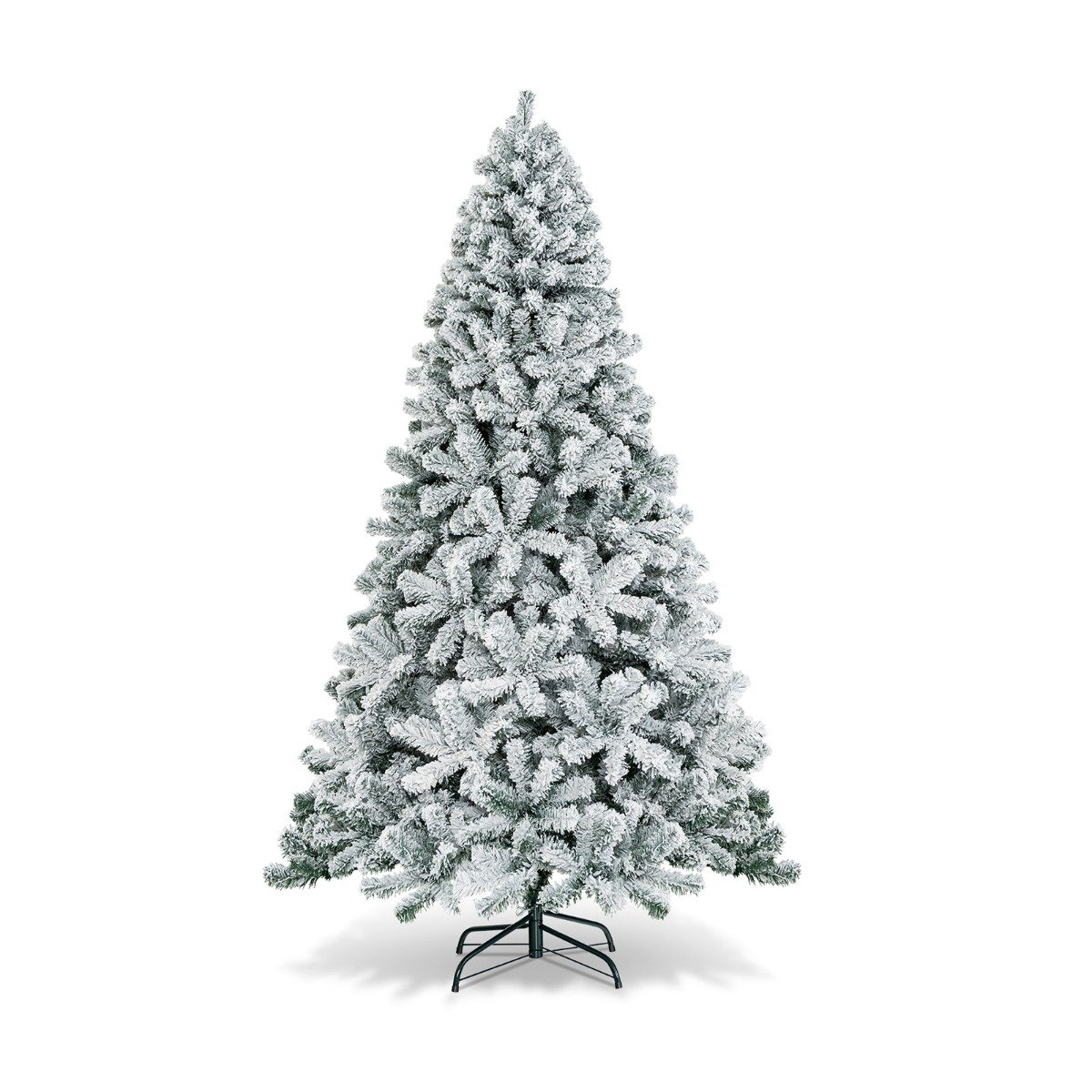 Snow Flocked Artificial Christmas Tree with 600/1010 Tips-7.5 FT