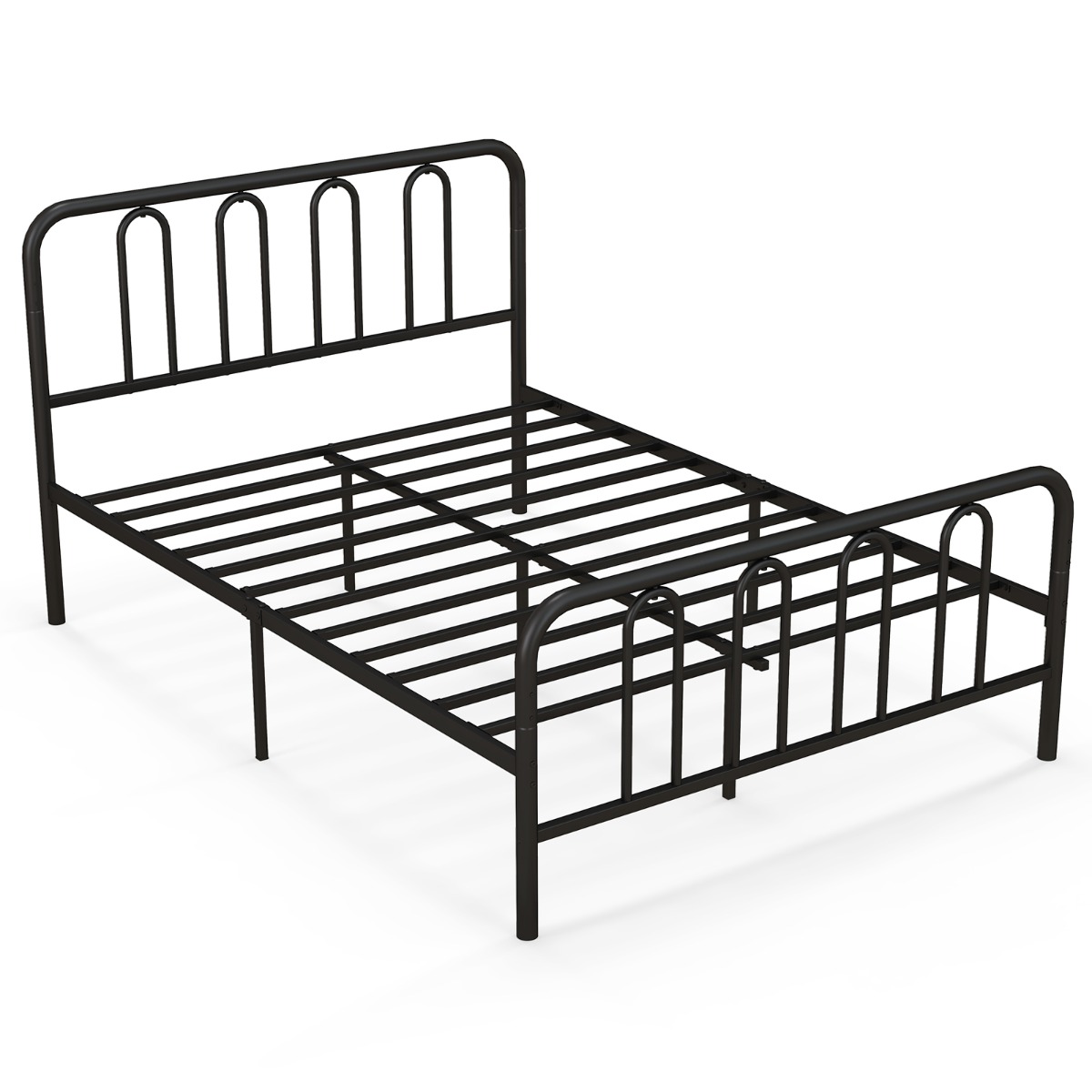 Double/King Size Metal Bed Frame with Headboard and Footboard-Double Size