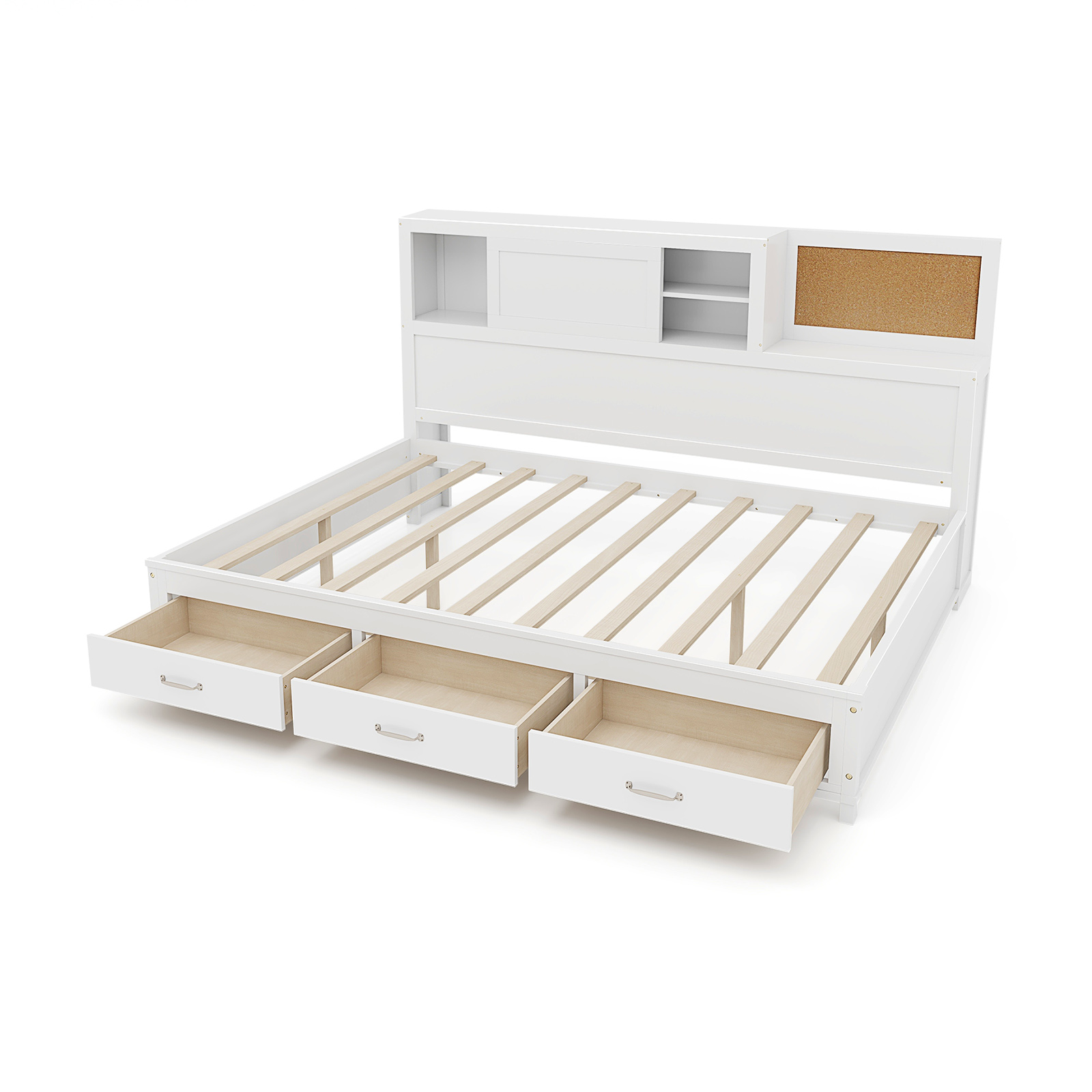 Single/Double Daybed Frame with 3 Storage Drawers-Double Size