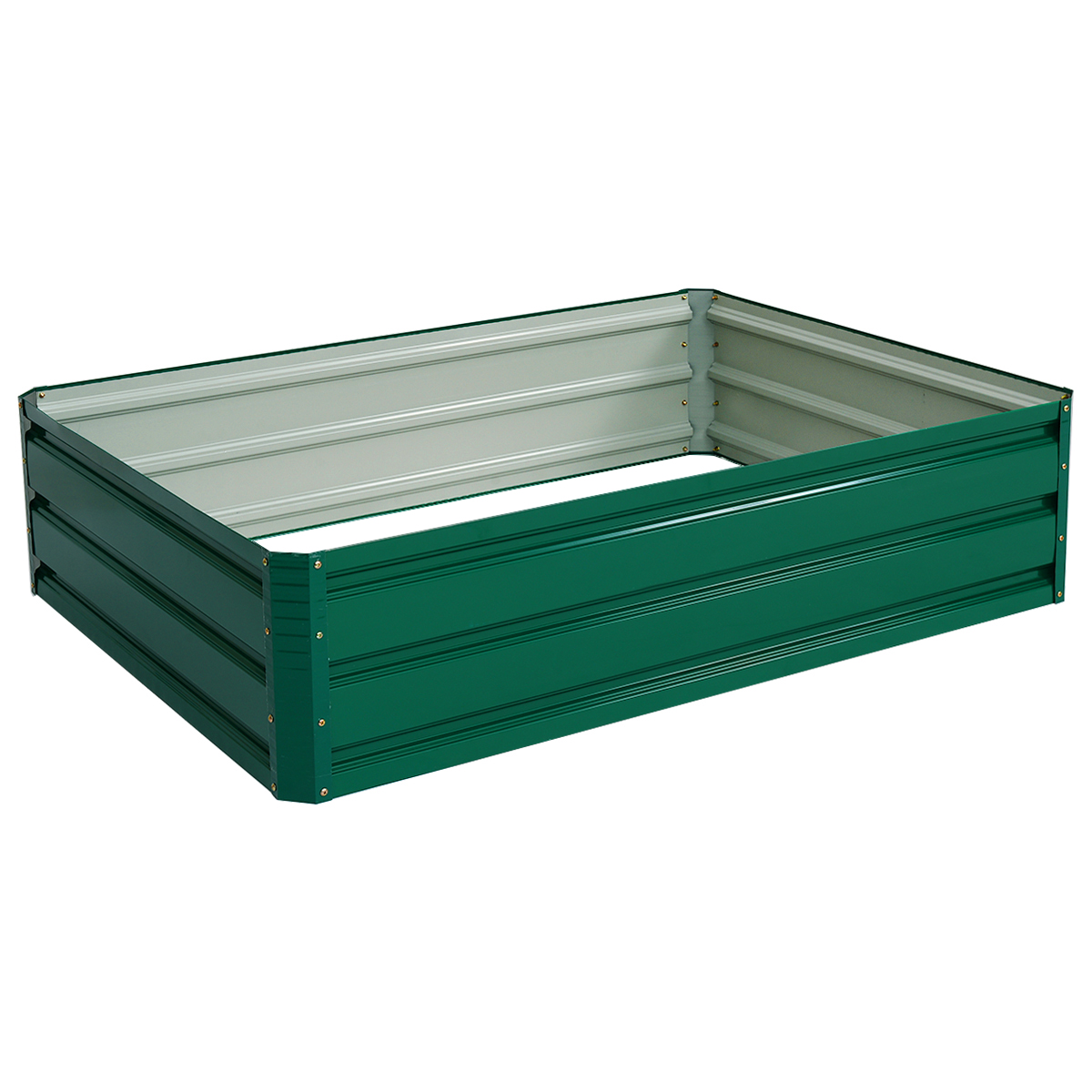 Outdoor Metal Raised Garden Bed for Vegetables Flowers Fruits Herbs-Green