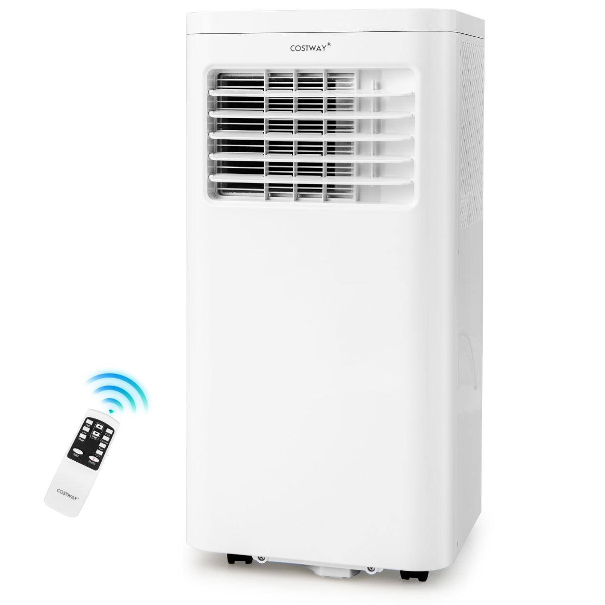 9000 BTU 4-in-1 Portable Air Conditioner with Built-in Dehumidifier and Smart Sleep Mode-WHite