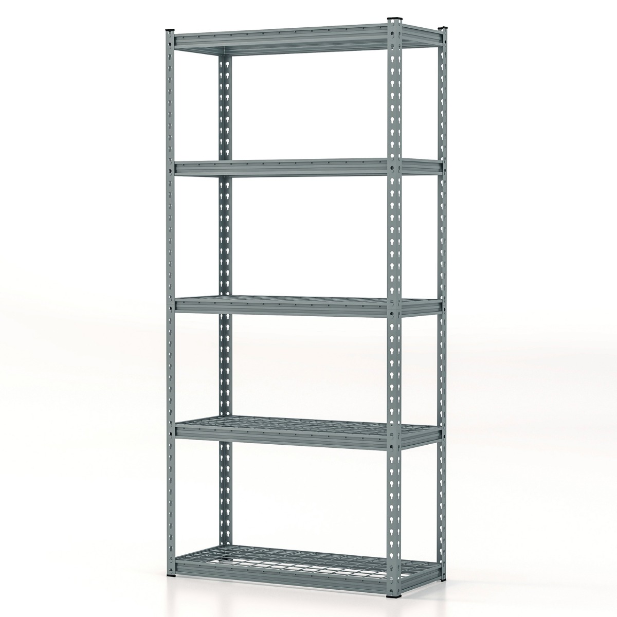 Heavy Duty Wire Storage Racks with Anti-slip Foot Pad for Warehouse Kitchen-Grey