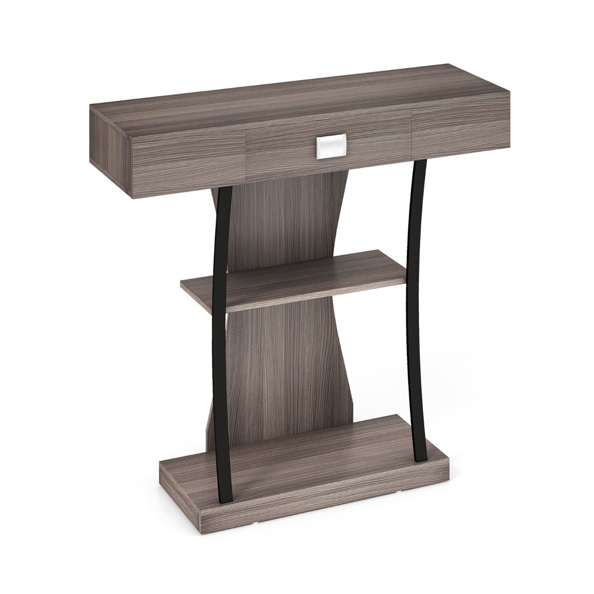 T-Shaped Console Table for Small Space-Grey