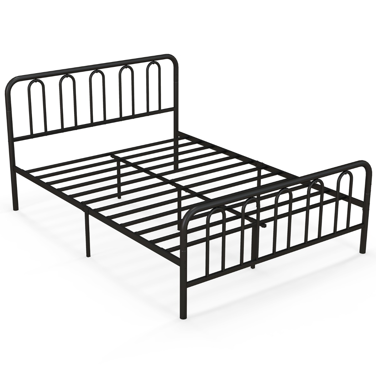 Double/King Size Metal Bed Frame with Headboard and Footboard-King Size