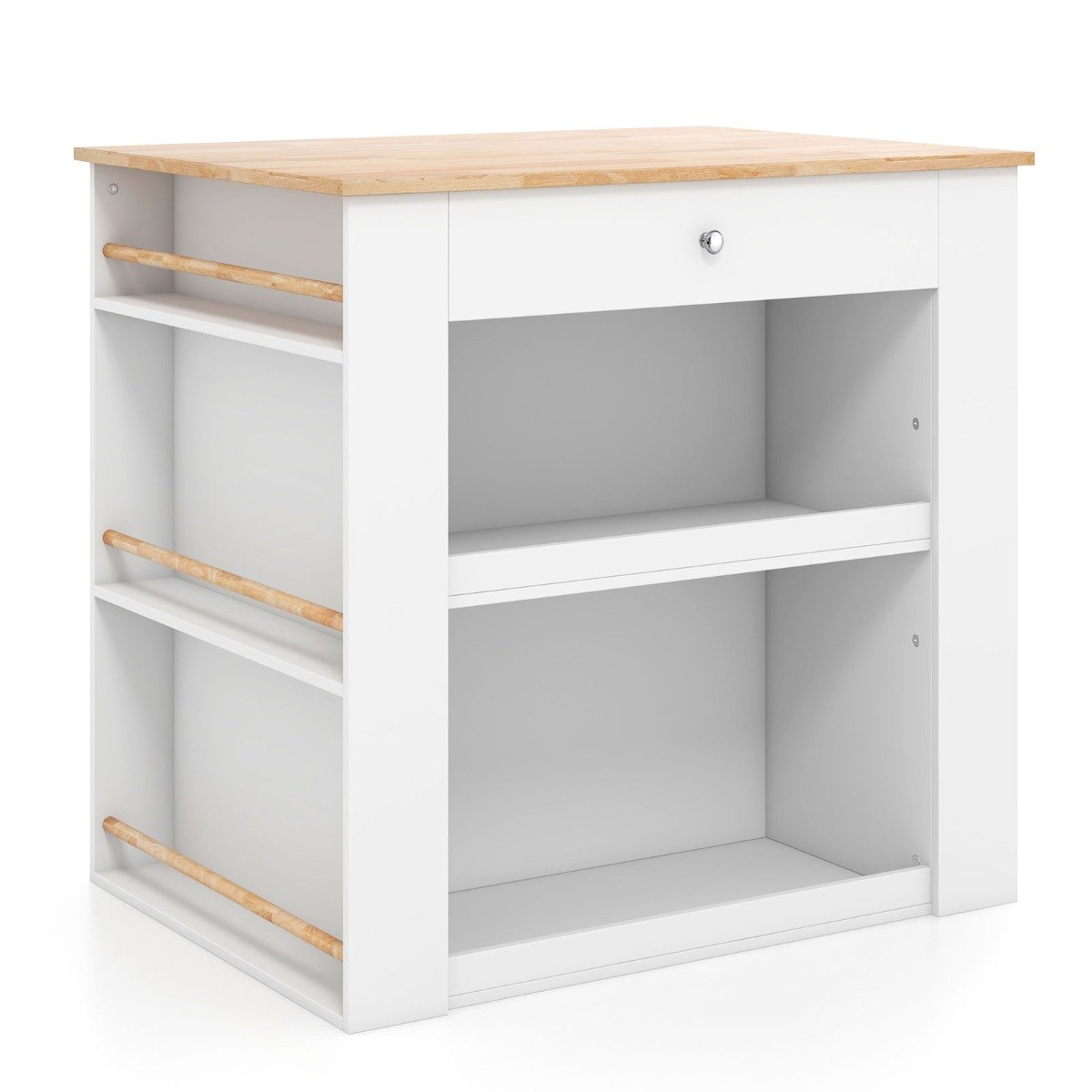 Kitchen Island with Storage-White