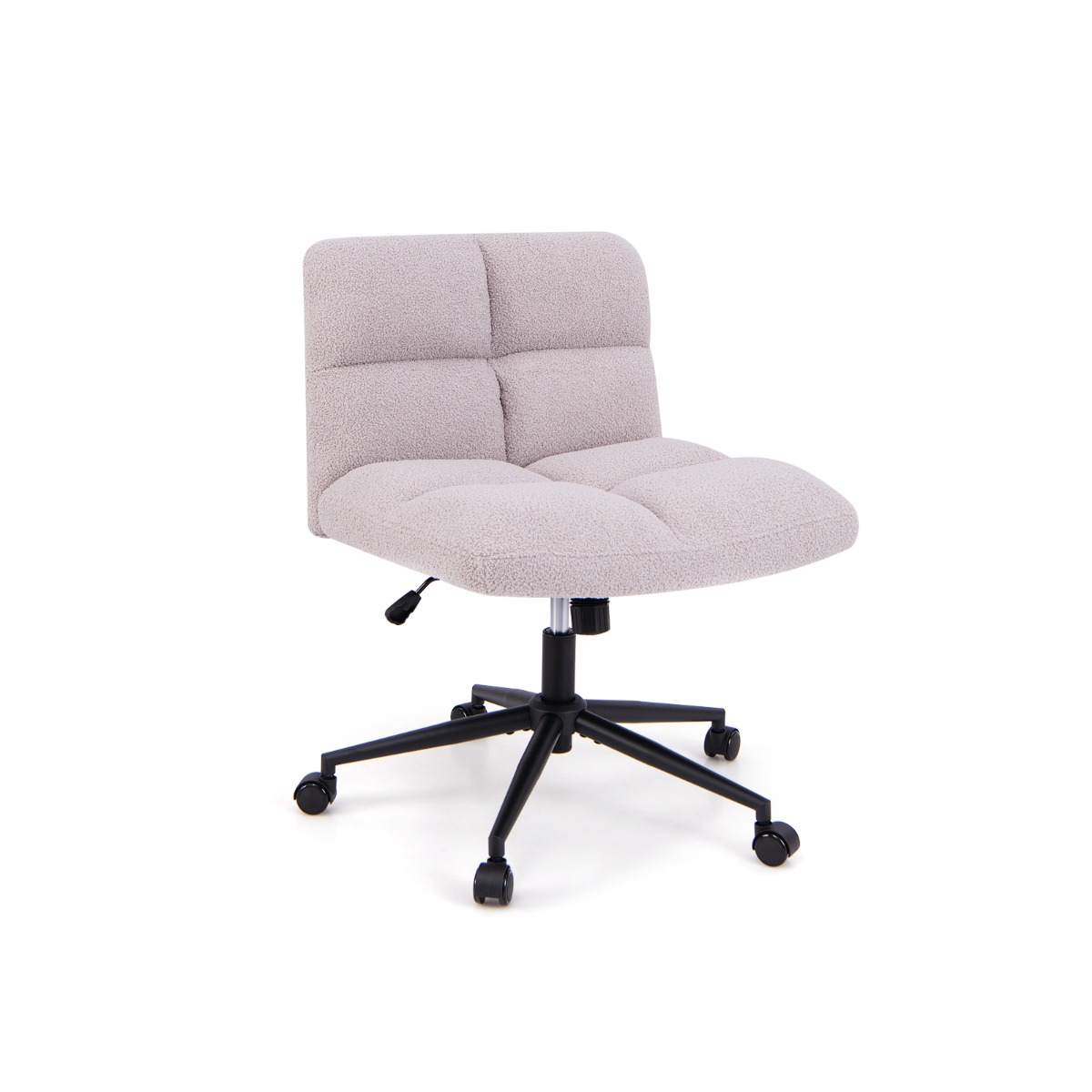 Modern Cross Legged Swivel Task Chair with Wheels-Grey