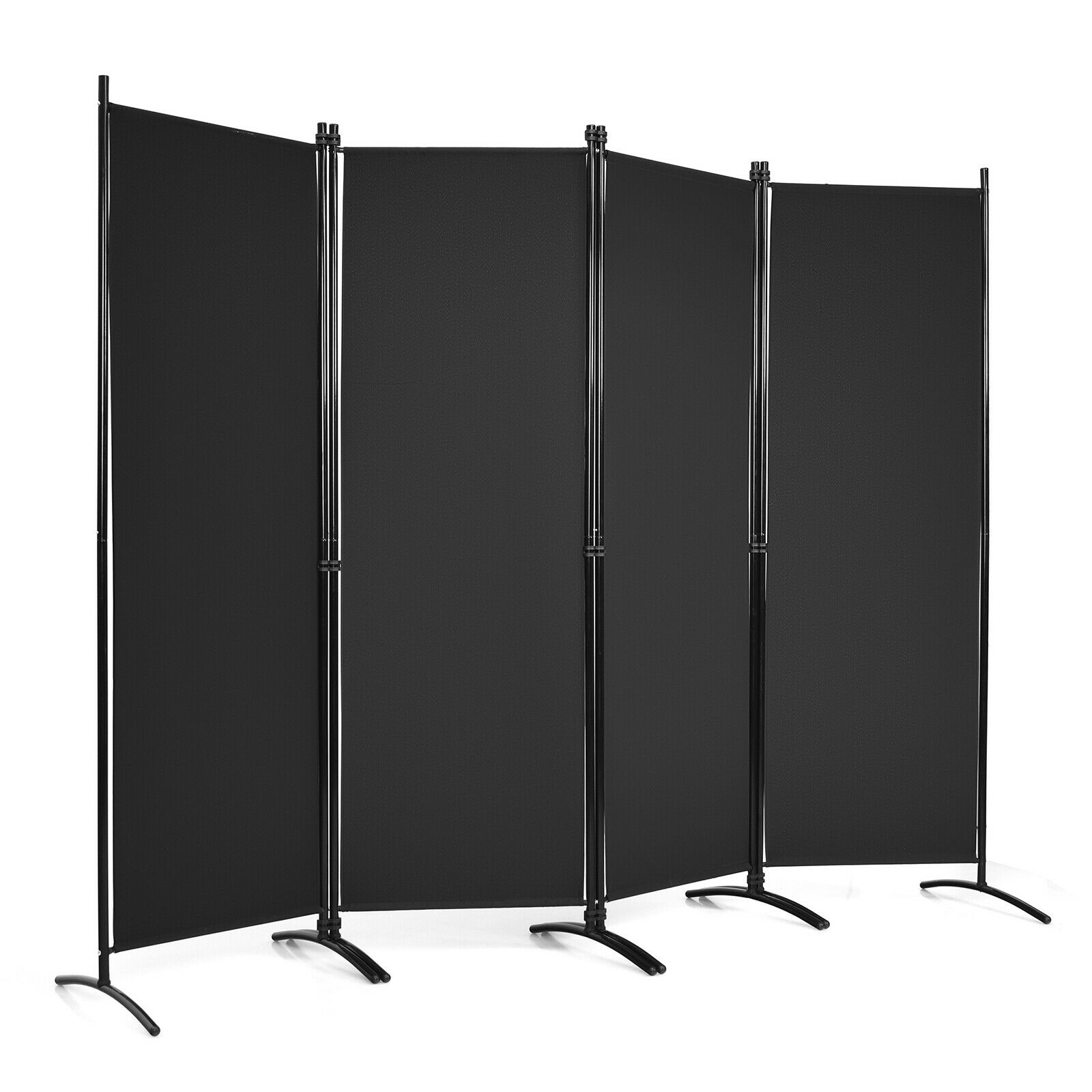 4 Panel Wall Privacy Screen Protector for Home-Black