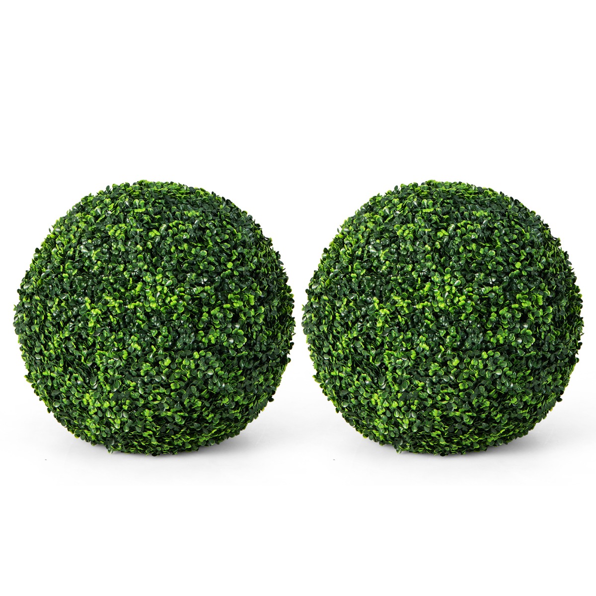 Set of 2 Artificial Topiary Balls 48cm Faux Boxwood Balls-No Flower